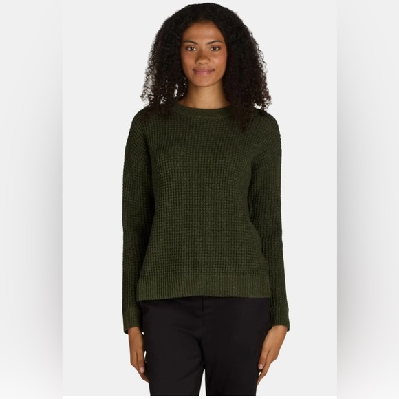 🎂😀🔥Time and Tru - Olive Green Waffle Knit Sweater - XL - Picture 2 of 4